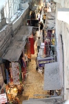 Peeking into the Arab shuk from a vent on the rooftops above.